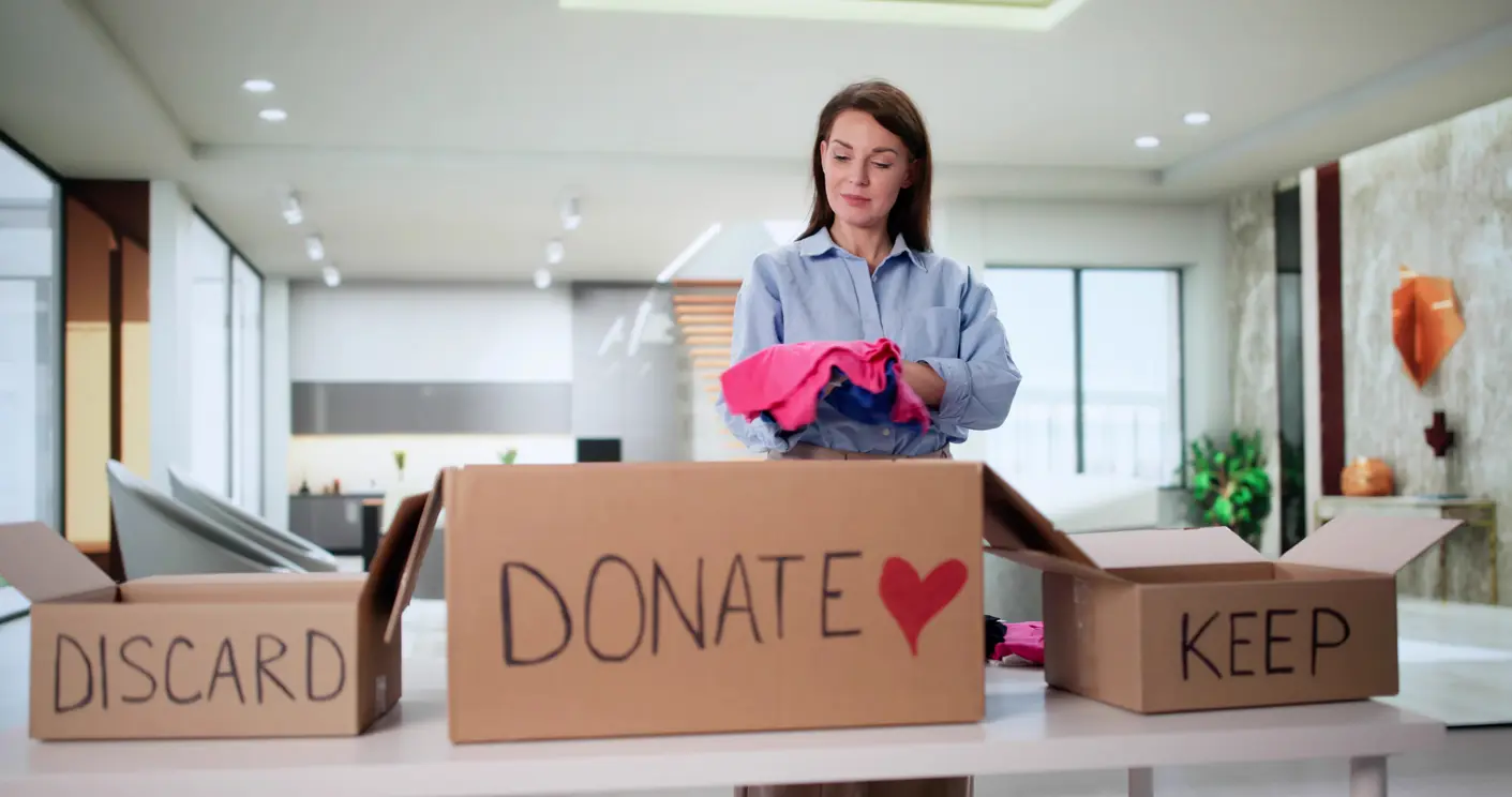 Decluttering - discard, donate, keep!